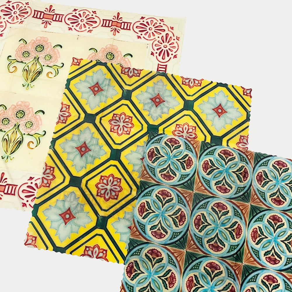 Bali Blue Peranakan Tiles Beeswax Food Wrap