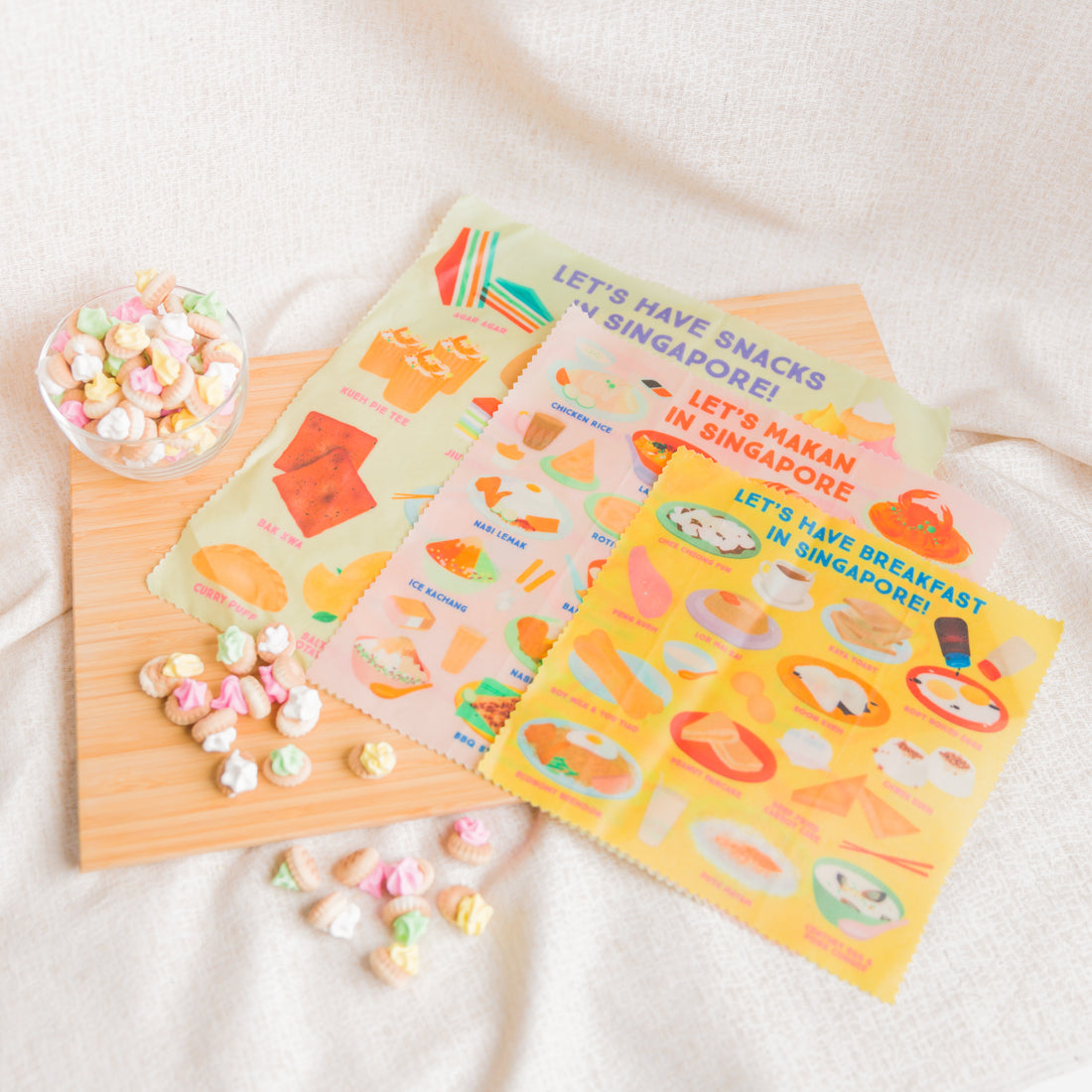 Singapore Snacks Beeswax Food Wrap